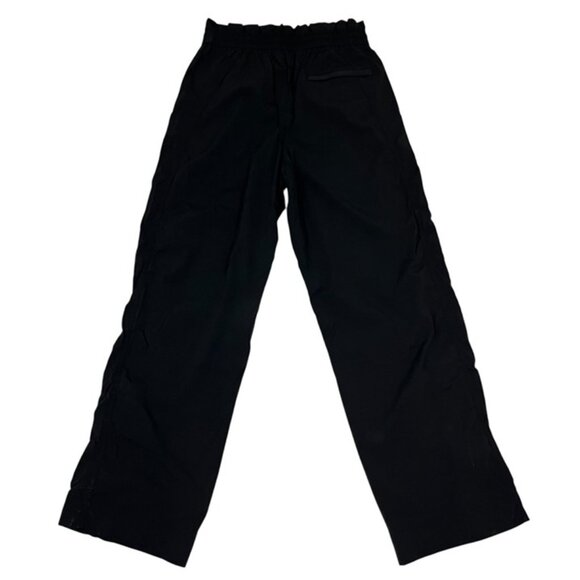 Athleta Womens pants 4 Black Lightweight Nylon Elastic Waist pull on wide leg - Picture 8 of 11